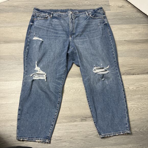 Old Navy High Rise O.G. Straight Secret Slim Pockets Distressed Plus Size 26 - Picture 1 of 4